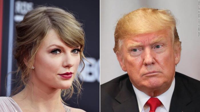 Donald trump ngaku benci taylor swift