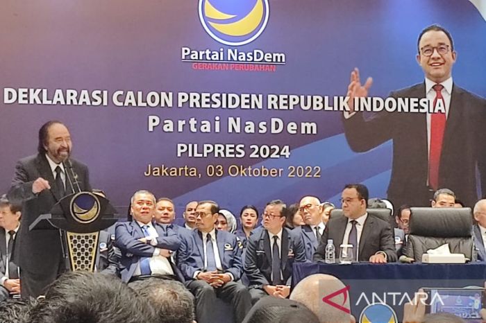 Paloh tegaskan komitmen nasdem dukung jokowi hingga 20 oktober 2024